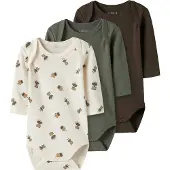 Name it Bodys - l/ä - 3er-Pack - Noos - NbmBody - Jet Stream/W/T - - 50 - Body L/Ä