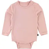Minymo Body l/ä - Bambus - Rosa - - 1 Jahr (80) - Body L/Ä
