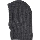 Wheat Woolao Merinowolle Schlupfmütze, Charcoal Melange, 52-53
