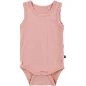 Minymo Body ohne Ärmel - Bambus - Rosa - - 74 - Body ärmellos