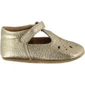 Bisgaard Ballerina Hausschuhe - Gold m. Muster - - 19 - Hausschuhe