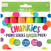Kolorowe Baloniki Chunkies Paint Sticks, Blau, Grün, Orange, Pink, Rot, Gelb, Farbmarkierer, Hart, 6 Stück(e)