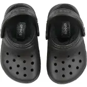 Crocs Classic Gefütterte Schlappen, Schwarz, 24-25