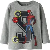 Name it Bluse - Noos - NmmDeep - Spider-Man - Grau Meliert - - 5 Jahre (110) - Blusen