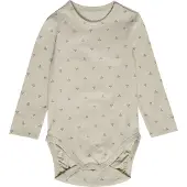Hummel Body l/ä - HmlMini Bee - Silver Birch - - 2 Jahre (92) - Body L/Ä