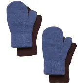 CeLaVi Fäustlinge - Wolle/Nylon - 2er-Pack - China Blue - - 1-2 Jahre (80-92) - Handschuhe/Fäustlinge