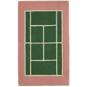 OYOY Decke - Tennis Decke - 150x88 cm - Grün/Rose - - One Size - Decken