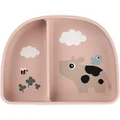 Done by Deer Tiny Farm Unterteilter Teller Stick & Stay, Powder