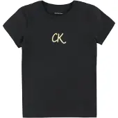 Calvin Klein Jeans T-Shirt Glitter IG0IG02972 D Schwarz Slim Fit