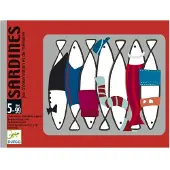 Djeco Sardines Kartenspiel 12x12 cm, 50 Karten, 2-4 Spieler, 15 Min.