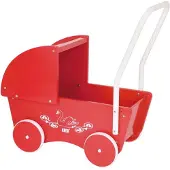 Krea Puppenwagen - Holz - Rot - - One Size - Puppenwagen