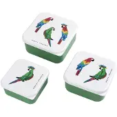 Petit Jour Paris Brotdosen-Set - 3 st. - 11,5 x 5,5 cm - Papagei - - One Size - Brotdosen