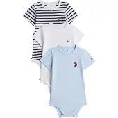 Tommy Hilfiger Geschenkbox - Body k/ä - 3er-Pack - Sweet Blue - - 68 - Body K/Ä