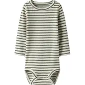 Name it Body l/ä - Noos - Rib - NbnBani - Dusty Olive - - 68 - Body L/Ä