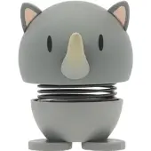 Hoptimist Soft Rhino - 7,6 cm - Grau - - One Size - Dekoration