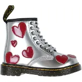 Dr. Martens Stiefel - 1460 T - Silver Metallic+Hellrot/Lackierun - - 23 - Stiefel