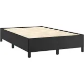 Syfax Bettgestell ohne Matratze Schwarz 120x190 cm Kunstleder
