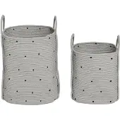 OYOY Living Punktkörbe aus Ton, 2er-Set – L301039