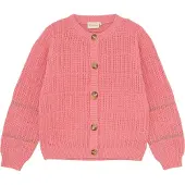 Minymo Strickjacke "Strickjacke MICardigan Knit", Kinder, Gr. 98, rot (strawberry ice), Obermaterial: 97% Baumwolle CO. 3% metallisierte Fasern MTF., Strickjacken Strickjacke