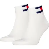 Tommy Hilfiger Kurzsocken "TH UNI TJ QUARTER 2P FLAG" 2 Paar, Verstärkte Ferse und Spitze für zusätzliche Strapazierfähigkeit