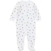 Ralph Lauren Strampler - Core Replen - Weiß/Blau m. Kuschel - - 74 - Strampler