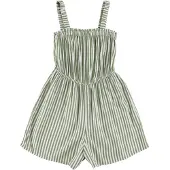 Roxy Overall "Playa Baby", Kinder, Gr. 10(140-148cm), oil grün vert moda stripe, Obermaterial: 100% Viskose., Overalls Overall