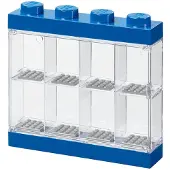 LEGO Minifiguren-Display – 8 Fächer – 19 cm – Blau - - One Size - Boxen
