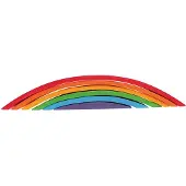 Grimms Holzspielzeug - Regenbogenbrücke - 6 Teile - Mehrfarbig - - One Size - Bauklötze