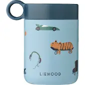Liewood Kiani Gemusterter Thermobehälter, Fun/Beach Blue