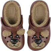 Crocs Pantoletten Crocs Classic Lined Iam Brown Bear Clog K 210399 Braun