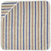 OYOY Babyhandtuch - 100x100 cm - Raita - Karamell/Optisch Blue - - One Size - Babyhandtuch