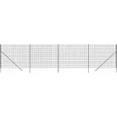 vidaXL Maschendrahtzaun Anthrazit 1,4x10 m Verzinkter Stahl