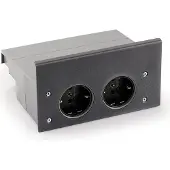 Kesseböhmer Linero MosaiQ eBoxx-Set Steckdosenanwendung in Graphitschwarz / Steckdosen / Relingsystem /