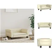 vidaXL Hundebett Creme 70x45x30 cm Kunstleder - Hundebetten