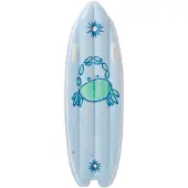Sunnylife aufblasbares Surfboard Krabben Print hellblau 50 x 150 x 30 cm