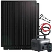 Revolt Tragbare Powerstation & Solargenerator 614,4 Wh, USV, 2x 215-W-Panel