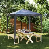 vidaXL Möbel Profi-Partyzelt 2x2 m Anthrazit - Pavillons & Partyzelte &27985