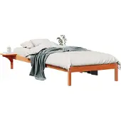 Syfax Bettgestell mit Nachttischen Wachsbraun 90 x 220 cm