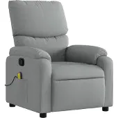Syfax Massage-Relaxsessel, hellgrauer Stoff