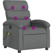 Syfax Massage-Relaxsessel, Stoff, Dunkelgrau
