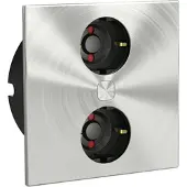 NABER Duplex E Doppelsteckdose aus Edelstahl für den Einbau in eine Arbeitsplatte / Mehrfachsteckdose / Steckdosenverteiler