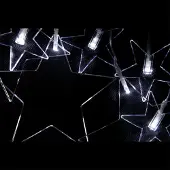 Inda 8 LED Sternenvorhang Lichtervorhang Lichterkette Timer kaltweiß + Saugnäpfe