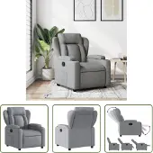 The Living Store Relaxsessel Hellgrau Stoff