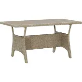 Prolenta Maison Exclusive - Gartentisch Grau 120x70x66 cm Poly Rattan