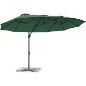 Syfax Sonnenschirm Grün 372 x 198 x 243 cm Polyester und Aluminium