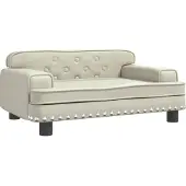 Syfax Hundebett Creme 70x45x30 cm Kunstleder