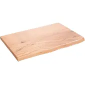 Syfax Waschtischplatte Hellbraun 60x40x2 cm Massivholz Behandelt