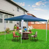 Jiubiaz Pavillon Camping Festzelt Wasserdicht Partyzelt Stabiles hochwertiges 3x3m Blau