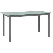 Prolenta Maison Exclusive - Gartentisch Hellgrau 150x90x74 cm Aluminium und Glas