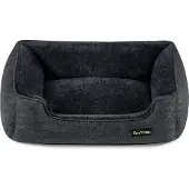 Feandrea Hundebett, abnehmbarer Bezug, 70 x 55 x 21 cm, dunkelgrau